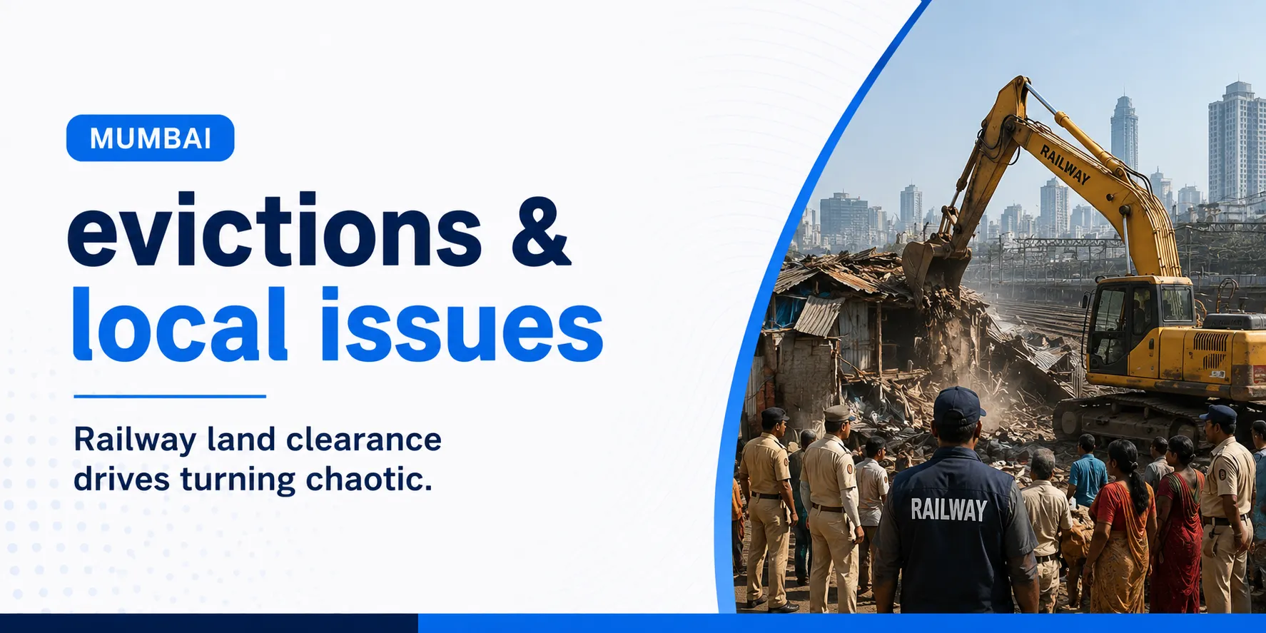 Mumbai’s Garib Nagar Evictions: Railway Land Clearance Sparks Chaos Amid Infrastructure Push